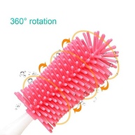 Conjunto Escova Silicone 2 em 1 com Bico Nylon Forma S - Rotação 360° e Ventosa Base - imagem 5
