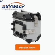 Alforjes Universais GXYWADY 36L em Alumínio Prateado para Moto - Segurança e Estilo - imagem 4