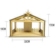Casa para Presépio de Natal em MDF - Manjedoura Artesanal com Detalhes Finais para Decoração Natalina - imagem 3