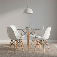 Base para Mesa Eiffel 75cm em Eucalipto com Estrutura Metálica - Estilo Charles Eames - imagem 2