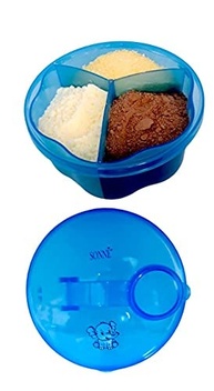 Sonne Porta Leite em Pó com 3 Divisórias - Elefante Azul | Prático, Seguro e Ideal para Viagens - imagem 5