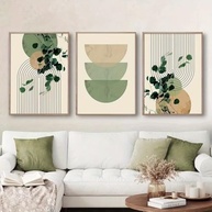Arte de Parede Moderna - Formas Geométricas em Verde | Pôster de Tela 30,5x40,6cm - imagem 2
