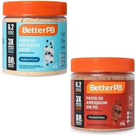 Pasta de amendoim em pó chocolate belga, cookies - BetterPB - kit 2 unidades 210g - imagem 1
