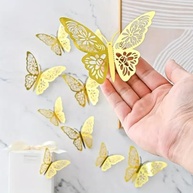 Borboletas 3D para Decoração de Parede - 48 Peças em 3 Tamanhos | Ideal para Festas e Ambientes Decorados - imagem 3