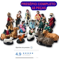 Presépio de Natal 18 Peças em Resina - Decoração Tradicional e Elegante - imagem 4