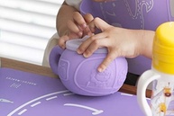 Porta Salgadinho Baleia em Silicone - Marcus E Marcus, Roxo, Pequeno - imagem 3