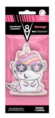 V8 Perfumador de Ambientes para Carro em Sachê - Aroma Morango Rosa - imagem 2