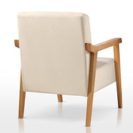 Poltrona Lina Agarb Decor em Linho Bege Claro - Estilo e Conforto com Design Premium - imagem 4