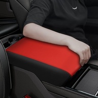 Capa de Console Central em Couro Premium para Dodge RAM 1500/2500/3500 (2019-2023) - Proteção e Estilo Vermelho com Preto - imagem 1