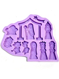 Molde de Silicone para Presépio em Resina - Conjunto Completo R564 - imagem 1
