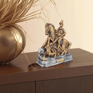 Imagem de São Jorge Ogum em Resina Premium 10 cm - Estátua Detalhada para Altares e Decoração Espiritual - imagem 1