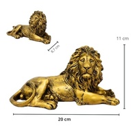 Leão Decorativo em Resina - Estatueta de Mesa com Pintura Artesanal | Simbolo de Força e Poder - imagem 2