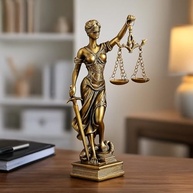 Estátua da Justiça em Resina Dourada 18,5 cm - Decore seu Ambiente com Simbolismo e Elegância - imagem 4