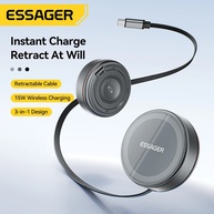 Carregador 3 em 1 Essager: Wireless, Magnético e Retrátil! - imagem 2