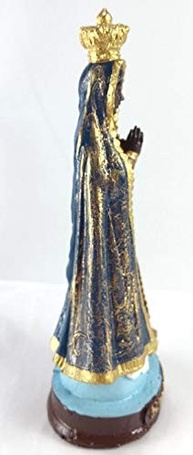Imagem de Nossa Senhora Aparecida em Resina 15 cm - Decoração Sagrada com Detalhes Finais - imagem 3
