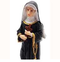 Imagem de Santa Rita de Cássia em Resina 20 cm - Escultura Católica com Detalhes Manuais - imagem 4