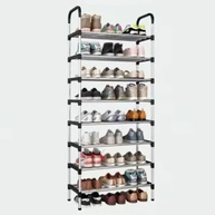 Sapateira Vertical Luxo em Aço Inox – 9 Prateleiras para Até 27 Pares de Sapatos - imagem 2