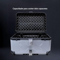 Bau de Moto 60L Universal em Alumínio: Segurança e Espaço para 2 Capacetes - imagem 4