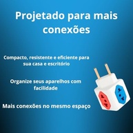 Kit 4 Adaptadores de Tomada 3 em 1 Bivolt: Mais Conexões com Segurança e Praticidade - imagem 5