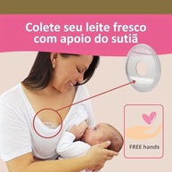 Coletor de Leite Materno em Silicone com 2 Conchas - Design Mãos Livres para Amamentação Confortável - imagem 4