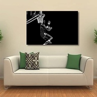 Quadro Decorativo Michael Jordan Basquete - 60x90cm em Tecido Sintético - imagem 2
