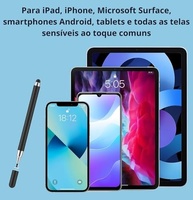 Caneta Stylus Touch Screen Universal 2 em 1 – Para Smartphones, Tablets e Telas Touchscreen Compatível com iOS e Android - imagem 3