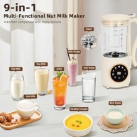 Vanesa Máquina Automática De Leite De Soja 9 Em 1, Máquina De Leite De Nozes De 47 Oz (1400 Ml), Com Autolimpeza, 16 Lâminas, Faz Leite De Amêndoa, Leite De Aveia, Leite Vegetal, Suco Com Temporizad - imagem 3