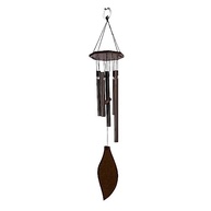 Sino dos Ventos Mensageiro em Alumínio - 5 Tubos, 40 cm - Som Relaxante e Decoração Elegante - imagem 2