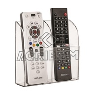 Suporte de Parede em Acrílico Cristal Transparente Duplo para Controle Remoto – Organize sua Sala com Estilo - imagem 1