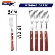 Conjunto de Talheres em Aço Inox com Cabo de Madeira – 48 Peças Premium - imagem 4