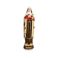 Imagem de Santa Terezinha em Resina Maciça 15cm - Artesanato Colorido Pintado à Mão - imagem 1