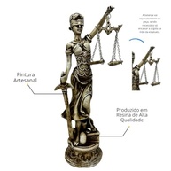 Estatueta Deusa da Justiça Themis em Resina 29 cm - Decoração Elegante para Escritório e Presente de Formatura - imagem 5