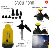 Pulverizador Snow Foam Manual 3 em 1 V10 Tools: Espuma Densa e Limpeza Profissional! - imagem 3