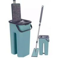 Flat Mop com Balde e Rodo Mágico - Refil Extra em Microfibra Lavável - Cor Verde - imagem 1