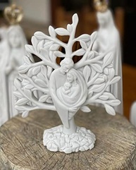 Árvore da Vida Sagrada Família em Pó de Mármore 18cm - Decoração Espiritual Elegante - imagem 3