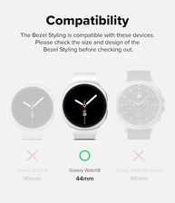 Ringke Style Bezel para Samsung Galaxy Watch 8 (44mm): Elegância e Proteção em Aço Inoxidável - imagem 3