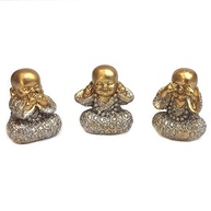 Trio Buda Decorativo em Resina - 3 Modelos para Meditação e Decoração Zen - imagem 4