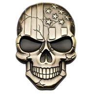 Emblema Caveira 3D Metal Bronze - Personalize seu Carro e Moto com Estilo Único! - imagem 1