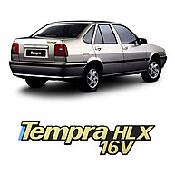 Emblema Porta Malas Tempra HLX 16V 1996 a 1999 - imagem 1
