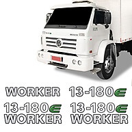 Emblemas VW Worker: Adesivos Escovados para Caminhão - imagem 1