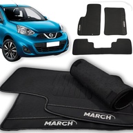 Jogo de Tapetes Automotivos Emborrachados Premium para Nissan March (2011-2015) - 3 Peças - imagem 1