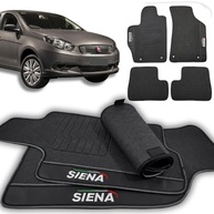 Jogo de Tapetes Automotivos Emborrachados para Fiat Siena 2013-2021 (4 Peças) - Proteção e Estilo - imagem 2