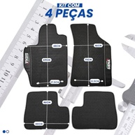 Jogo de Tapetes Automotivos Emborrachados para Fiat Siena 2013-2021 (4 Peças) - Proteção e Estilo - imagem 3