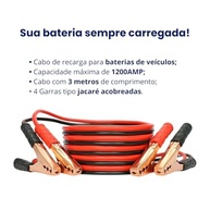 Cabo Chupeta 1200A: Partida de Emergência Segura para Carros e Caminhões - imagem 4