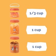 Conjunto de Recipientes Empilháveis Bluey - 3 Copos para Lanches Escolares e Viagens - imagem 5