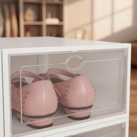 Kit 10 Caixas Organizadoras para Sapatos Empilháveis - Transparente e Compacto - imagem 3