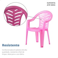 Cadeira Infantil Plastex Rosa Reforçada Empilhável - Conforto e Segurança para Crianças - imagem 5