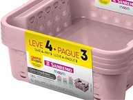 Sanremo Cesto Organizador Plástico 1,6L Empilhável - Moolti 4 por 3 - imagem 3