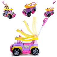 Carrinho de Passeio Jip Jip Menina Rosa: 2 em 1 com Empurrador - imagem 2