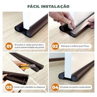 Protetor Veda Porta Rolinho 80cm: Adeus Insetos, Poeira e Frio! | Encaixe Duplo - imagem 5